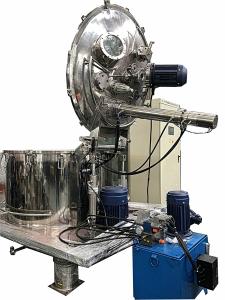 Wholesale Automatic Scraper Bottom Discharge Pharmaceutical Centrifuge / Perforated Basket Centrifuge from china suppliers