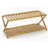 Buy cheap Bamboo 30cm Height 28cm Width 2 Layer Modern Shoe Rack from wholesalers