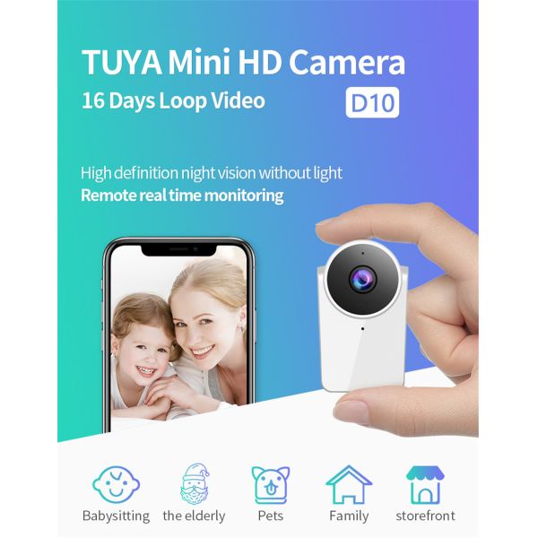 Tuya Smart Full HD Mini Wireless Camera With IR-Cut(D10)