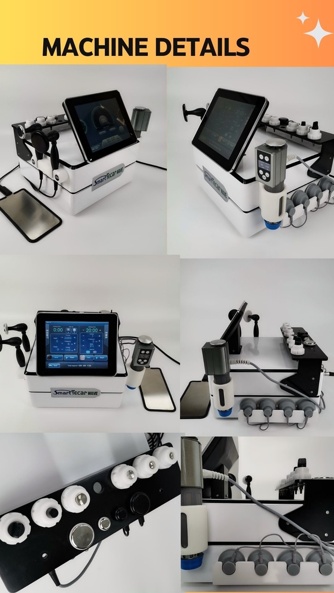 20/40/60MM Heads Size Shock Wave Device for Body Pain Relief and Tecar Diathermy