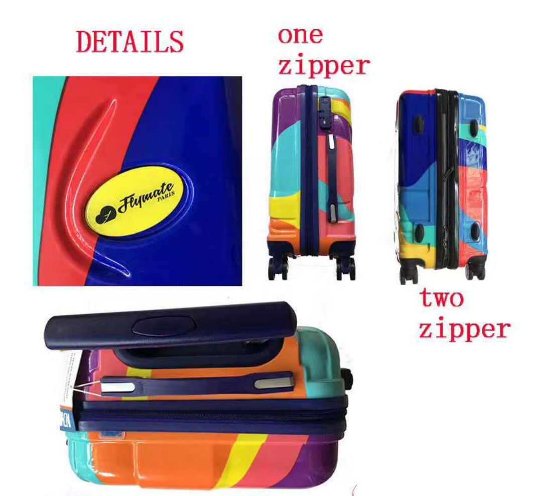 High Quality ABS/PC Case Hard Colourful Travel Trolley Bags Travel Suitcase Sets Abs Printing Luggage