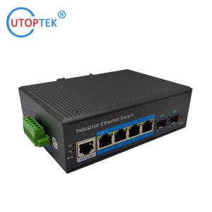 Wholesale UT24GMP-SFP L2 Managed Industrial 10/100/1000M 4xPOE+2SFP+1xConsole,DIN Rail,-40~+85 ℃ Gigabit poe switch from china suppliers