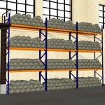 Steel Q235 Beam Racking Multi Level CE Longspan Garage Shelving