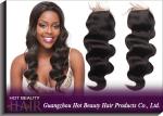 Brazilian Lace Top Closure Natural Colored Curly Human Hair 10" - 18" Length