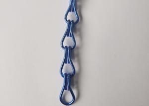 China 2.0mm Blue Anodized Aluminum Chain Door Fly Screen Double Hook on sale