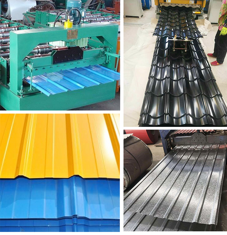 Mid Hard Color Coated Metal Sheet Z30 Corrugated Metal Roofing Sheets Customized