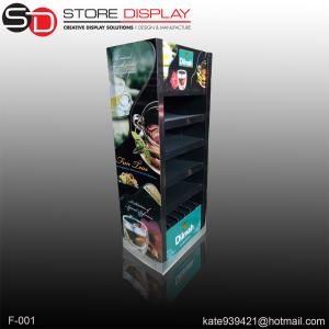 Wholesale cosmetic floor display stand with double sides from china suppliers