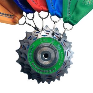 Wholesale Zinc Alloy / Brass Bike Race Medals With Logo Printed Custom Cycling Medals from china suppliers