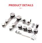 Stainless Steel Double Door Side Cabin Accessories Square Stabilizing Bar Shower