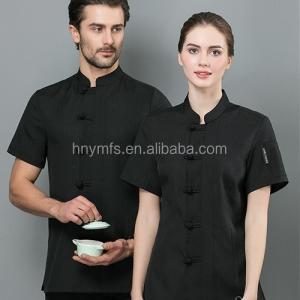 Wholesale chef uniform factory supplier hot sale white knot button long sleeve designer chef uniform from china suppliers
