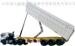Pull Behind Dump Truck Trailer , Semi Gooseneck Dump Flatbed Trailer 40m3