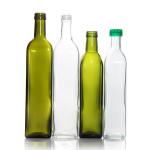 ODM Green Olive Glass Oil Bottle Container With Pump Head 17oz