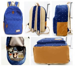 China Women Canvas School Bag Girl Backpack Travel Rucksack Shoulder Bag on sale