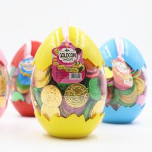 Wholesale Egg Shape Custom Chocolate Coins 4 Colors In One Carton Private Label from china suppliers