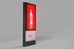 Stainless Steel Material LED Light Box Display Stand Rectangle Shape