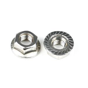 Wholesale Customizable and Durable DIN6923 Stainless Steel Serrated Hex Flange Self Locking Nut from china suppliers