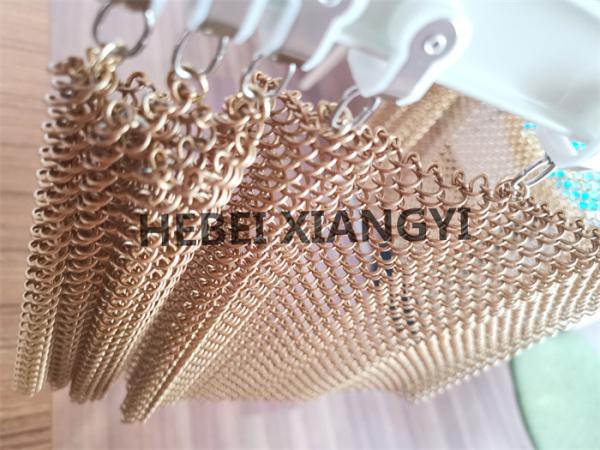 Bronze Color 8mm Metal Mesh Curtain Flexible Aluminum Coil Interior Ceiling
