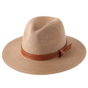 Wholesale Women's Straw Hat Foldable Panama Sunshade Hat Beach Hat from china suppliers