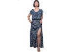 Soft Ladies Satin Pyjamas Long Dress Pyjama 100% Polyester Printing