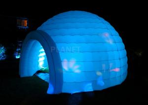 China Led Lighting Inflatable Igloo Tent , Oxford Cloth Inflatable Tents For Parties on sale