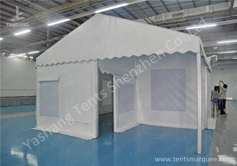 Soft Screen Windows Hard Aluminum Frame Tent Structures , Fabric Hotel Applied