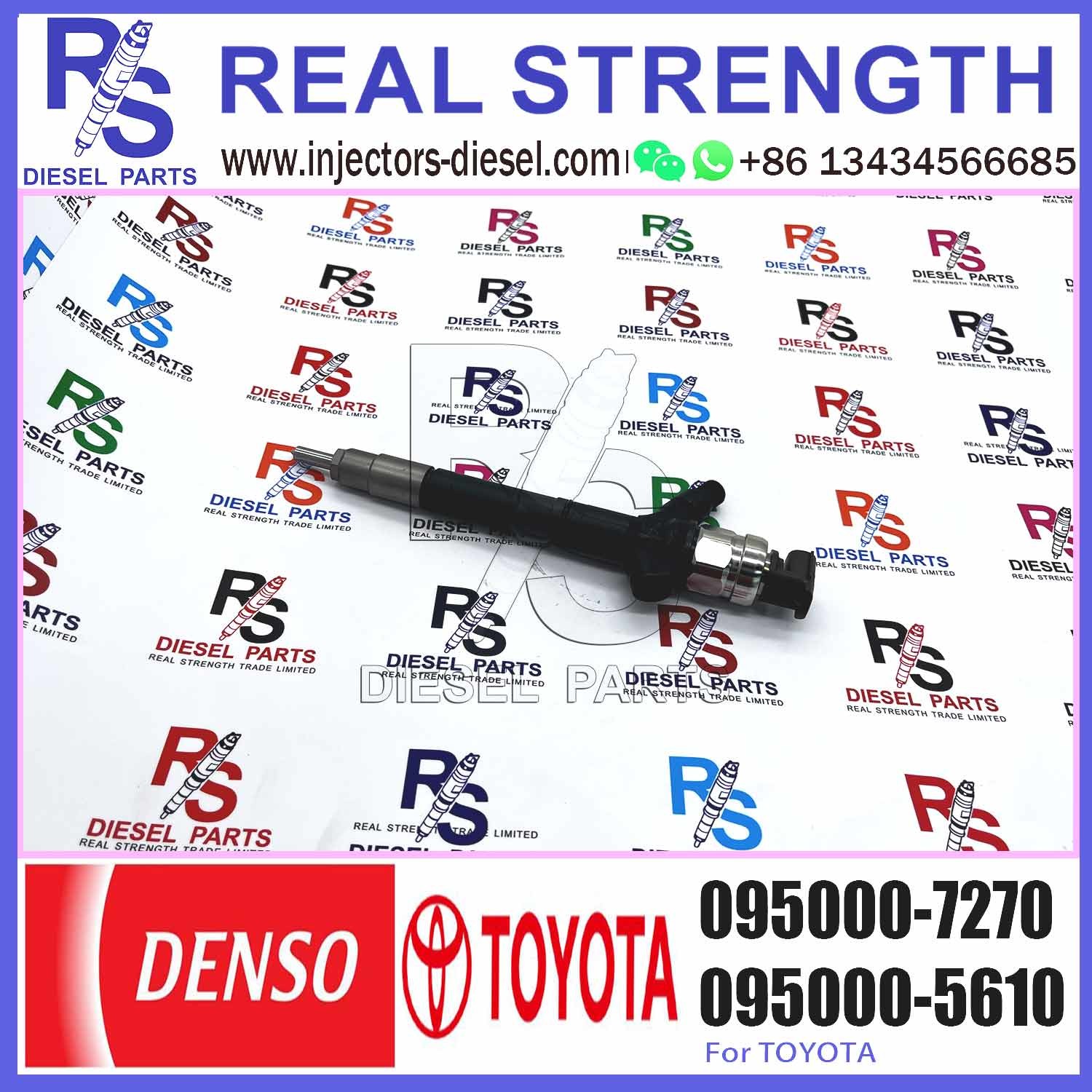 Diesel Common Rail Fuel Injector 095000-7640 095000-7630 095000-7280 095000-7270 for TOYO-TA 23670-0R170 23670-09290