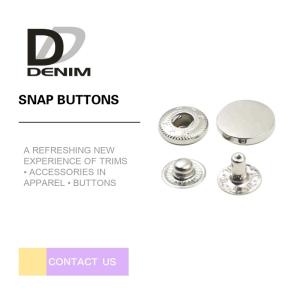 Wholesale Custom Made Silver Snap Buttons , Hidden Snap Buttons For Leather Jacket from china suppliers