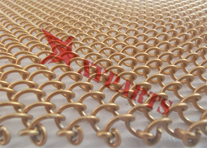 6mmx6mm Aluminum Drapery Metal Mesh Curtain For Fireplace Screen