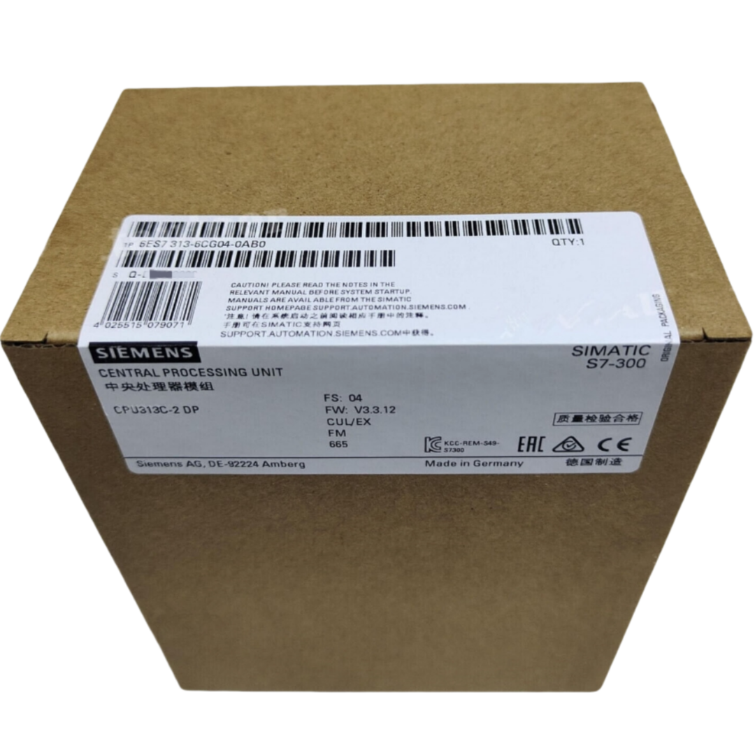 SIEMENS 6ES7313-6CG04-0AB0 SIMATIC S7-300 CPU 313C-2 DP COMPACT CPU WITH MPI, 16 DI/16 DO