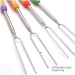 8 In 1 Retractable Marshmallow Roasting Sticks Stainless Steel Smore Skewers