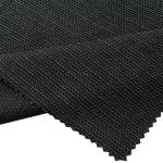 165GSM 90% Nylon 10% Conductive Black Silver Knitted Fabric With Super Earthing