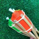 Outdoor Natural Bamboo Tiki Torch Yard Deck Decoration Garden Toy Colorful For