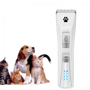 China White Color Pet Grooming Hair Clippers , Electric Pet Hair Trimmer Two Speed Design on sale