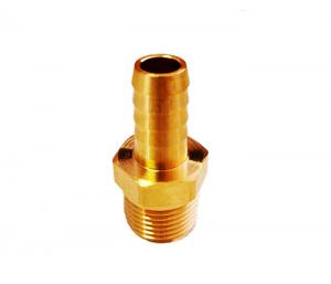 China Male 1/4 Inch NPT X 1/2 Pipe Brass Barbed Hose Fittings Fuel Tube Fitting on sale
