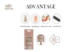 Long Artificial Press On Nude Coffin Nails With Crystal Stone