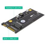 20+6 Pin SSD to SATA 2.5" Adapter Card Converter For Lenovo Thinkpad X1 Carbon