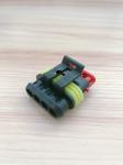 Black Waterproof Auto Wire Connectors 4 Wire Waterproof Connector TS16949