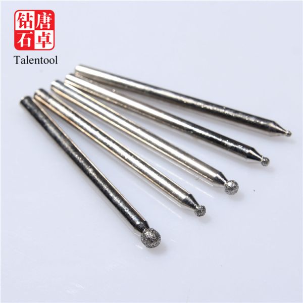 Electroplated Diamond Burr Bits High Drilling Speed With Smooth Cutting Surface