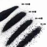 Black Copper slag black Iron-silicate black pearls sand mesh 20/40 for