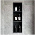 Gunmetal Black Wall-inserted Niche for Shower Room 600x280x120mm Modern Design