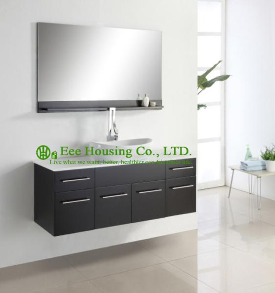 Bathroom Cabinet Luxorious Espresso Finished Single Sink Hanging,One Basin Wall