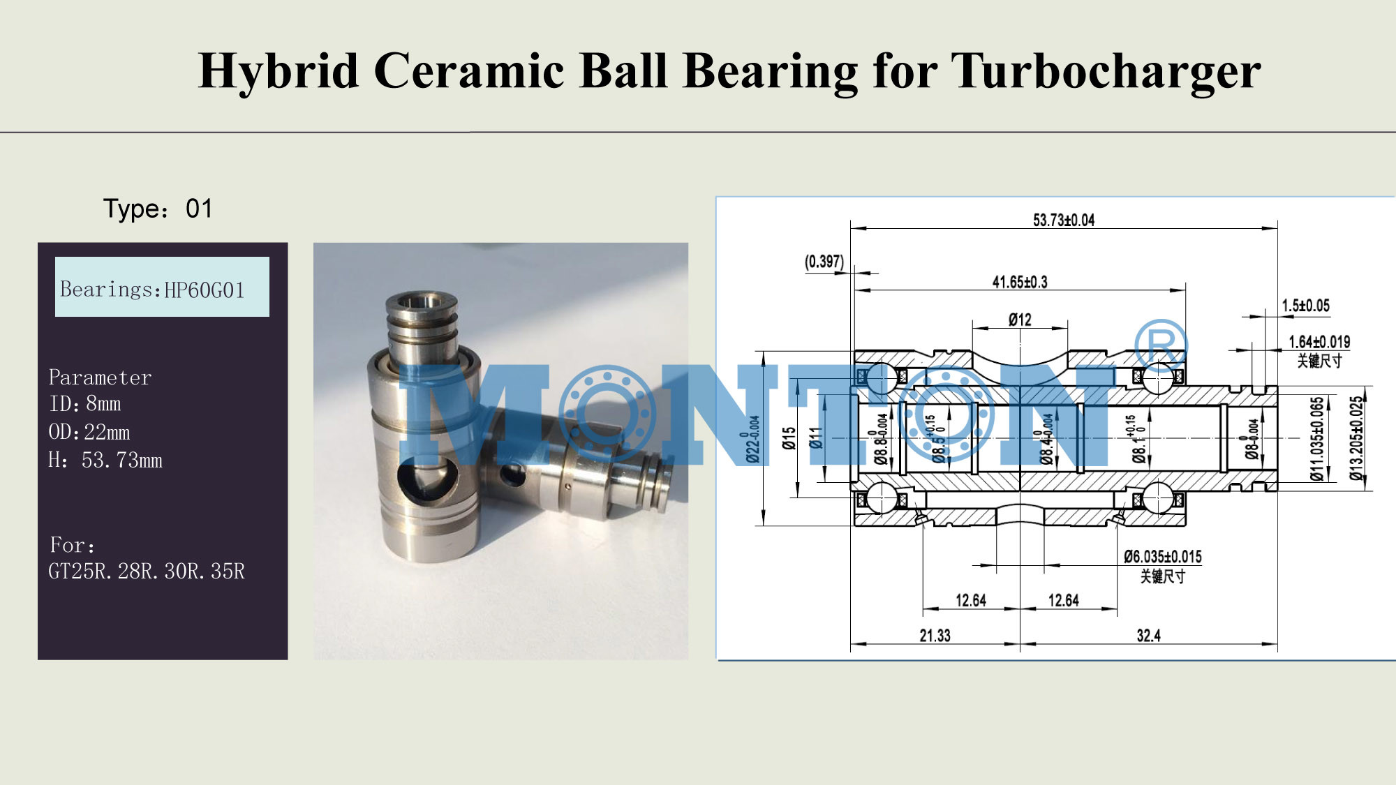ceramic turbocharger bearings