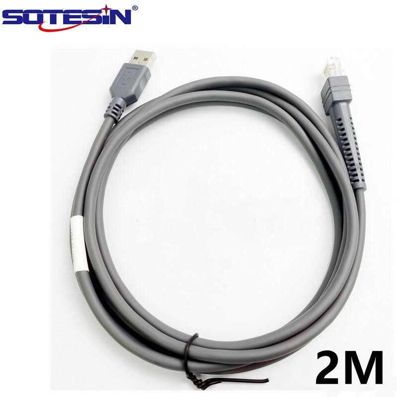 LS2208 Symbol Barcode Scanner Cable USB 2M RS232 to rj45 Sotesin