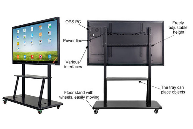 4k Resolution Interactive Digital Blackboard With 350cd/M2 Brightness