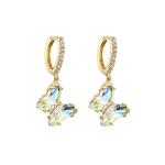 Cubic 18k gold plated hoop earrings