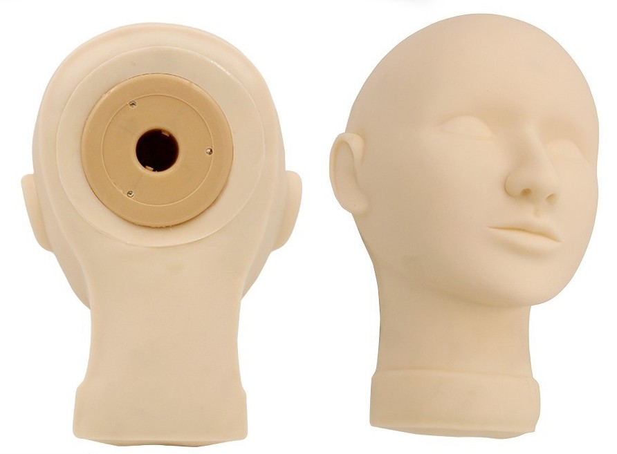 Permanent Makeup Practice Head / Model For Face Painting , Skin Color
