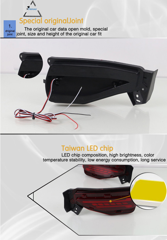 Car Brake LED Rear Bumper Light Styling Specific For Toyota Fortuner 12v