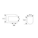 Fixed Glass Holder YS-037, Zinc Alloy, for glass 6mm, finishing chrome or Satin
