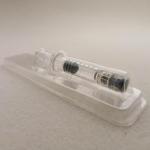 China Medical Device Blister Packaging PET PVC Clamshell for 1.0ml Syringe Process Type for sale