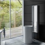 Solid Surface Freestanding Bathroom Basin Durable High Toughness